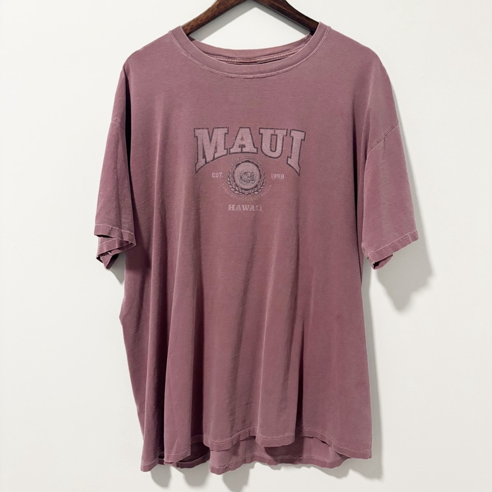 Maui Vintage T-Shirt Mens Sz XL Short‎ Sleeve Vacation Destination Travel Cotton